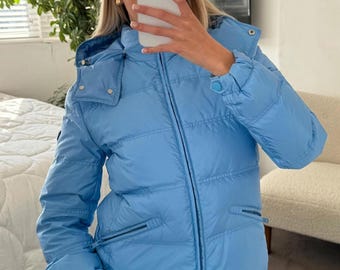Prada Light Blue Down Puffer Jacket