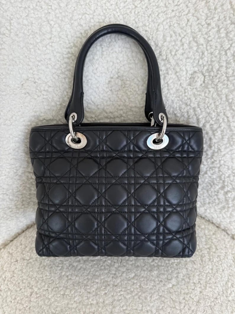 Christian Dior Lady Dior Medium Bag Black Cannage image 8