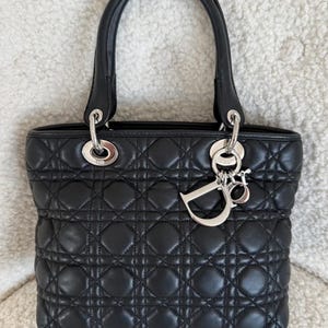 Christian Dior Lady Dior Medium Bag Black Cannage image 5