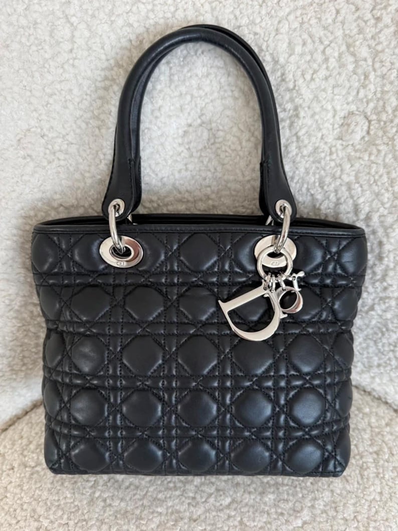 Christian Dior Lady Dior Medium Bag Black Cannage image 5