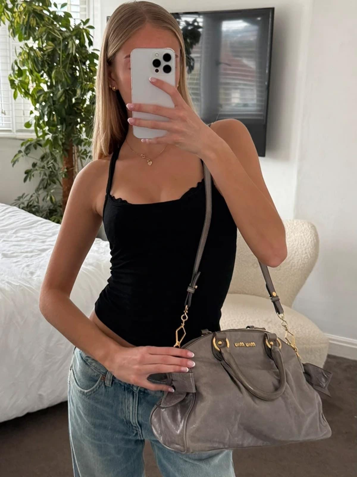 Miu Miu 2-way Vitello Lux Bow Bag - Etsy