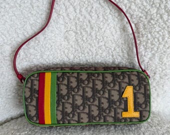 Christian Dior Rasta-Colour Trotter Monogram Mini
