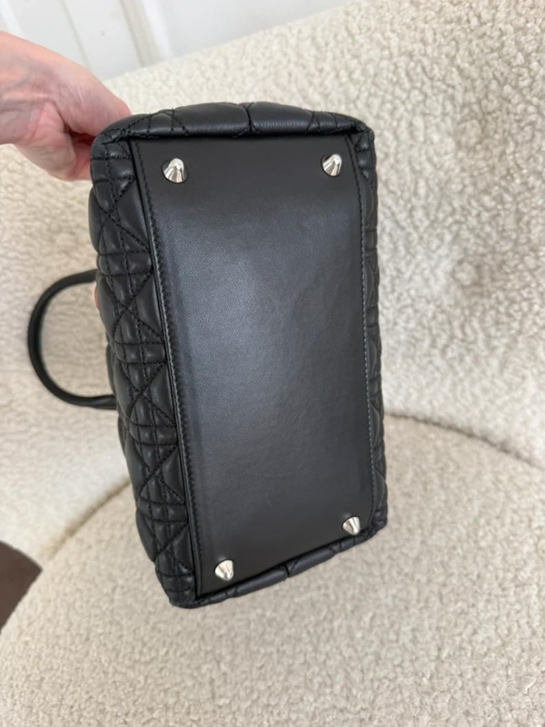 Christian Dior Lady Dior Medium Bag Black Cannage image 12