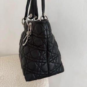 Christian Dior Lady Dior Medium Bag Black Cannage image 10