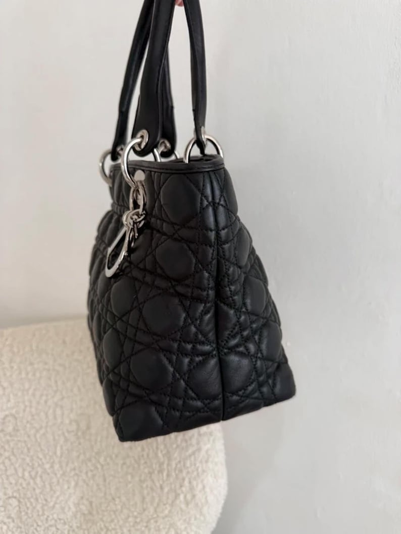 Christian Dior Lady Dior Medium Bag Black Cannage image 10