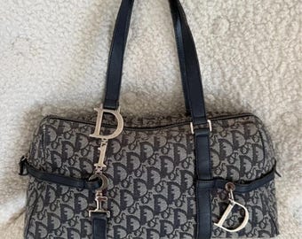 Dior Trotter Oblique Logo Charm Shoulder Bag