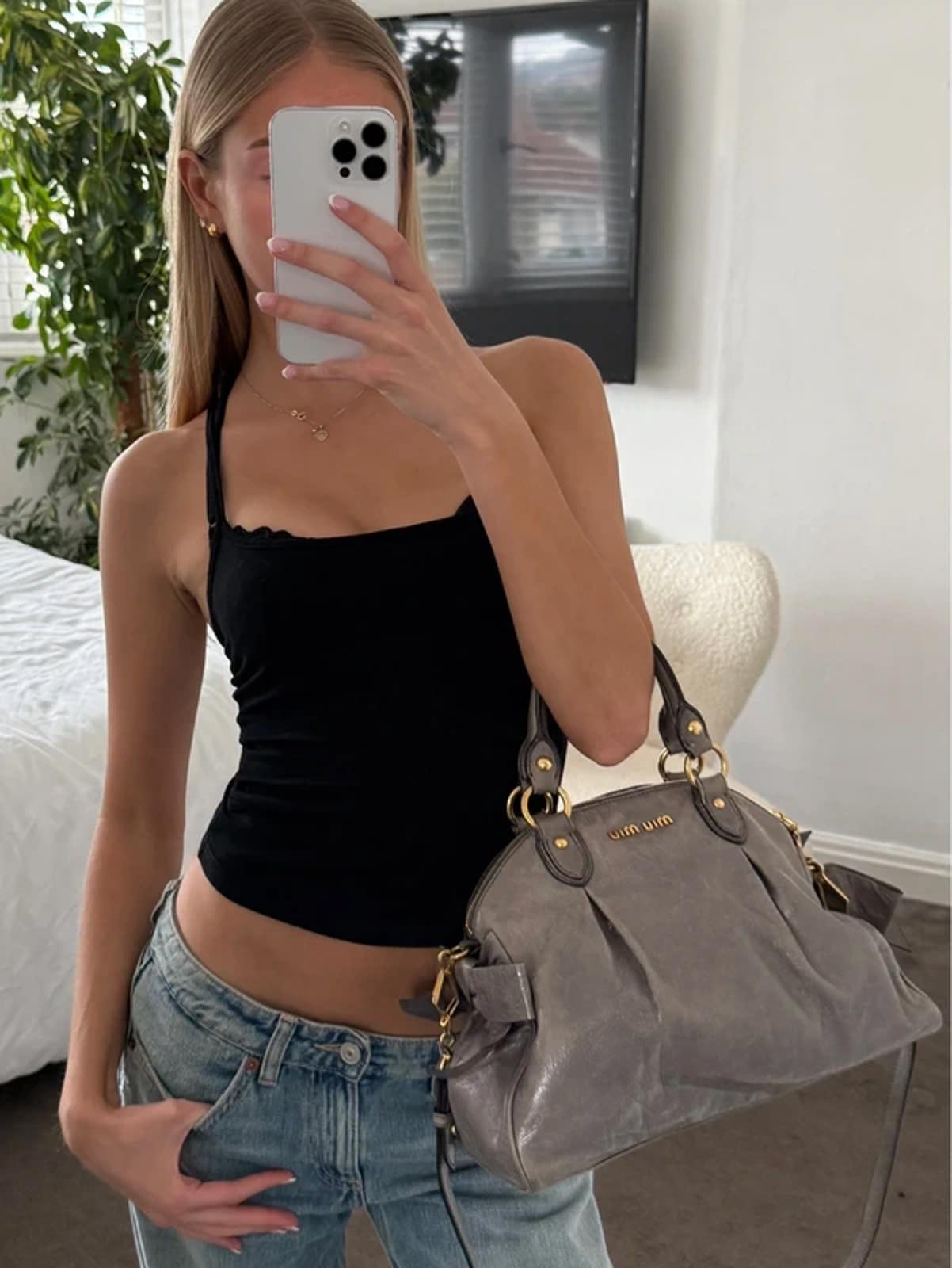 Miu Miu 2-way Vitello Lux Bow Bag - Etsy
