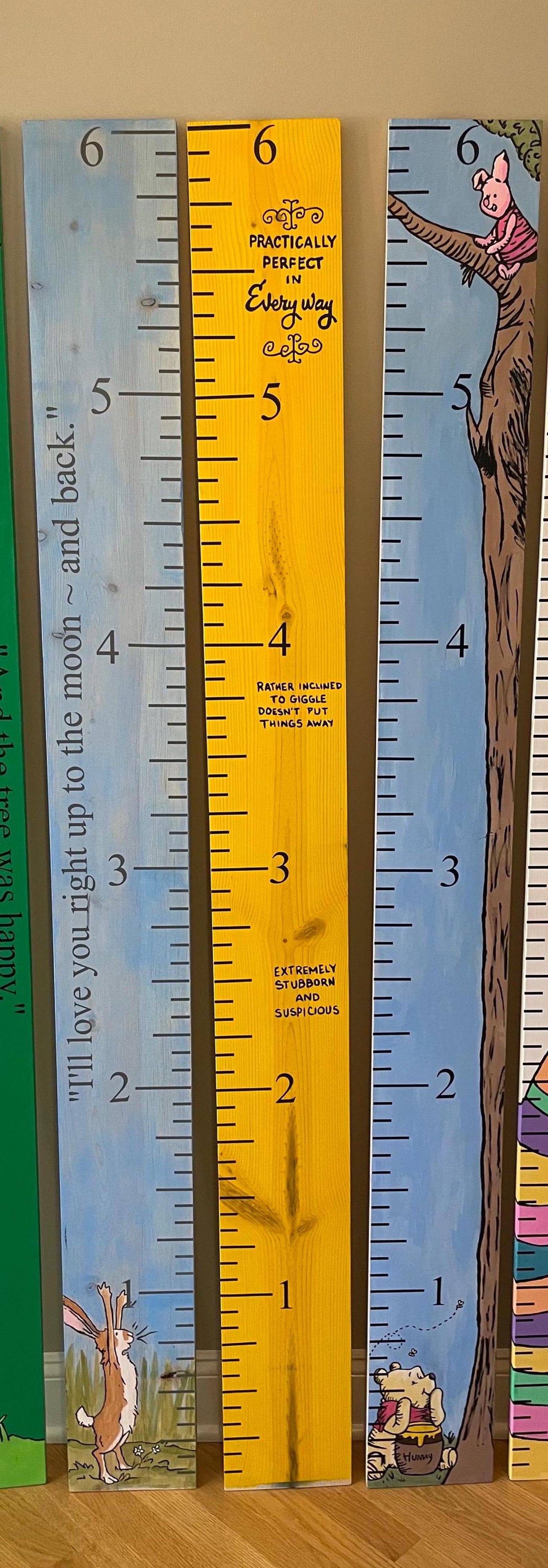 Height Ruler For Character Custom Growth Chart Rulers + Height Ruler + Wall Growth Chart | Based ...