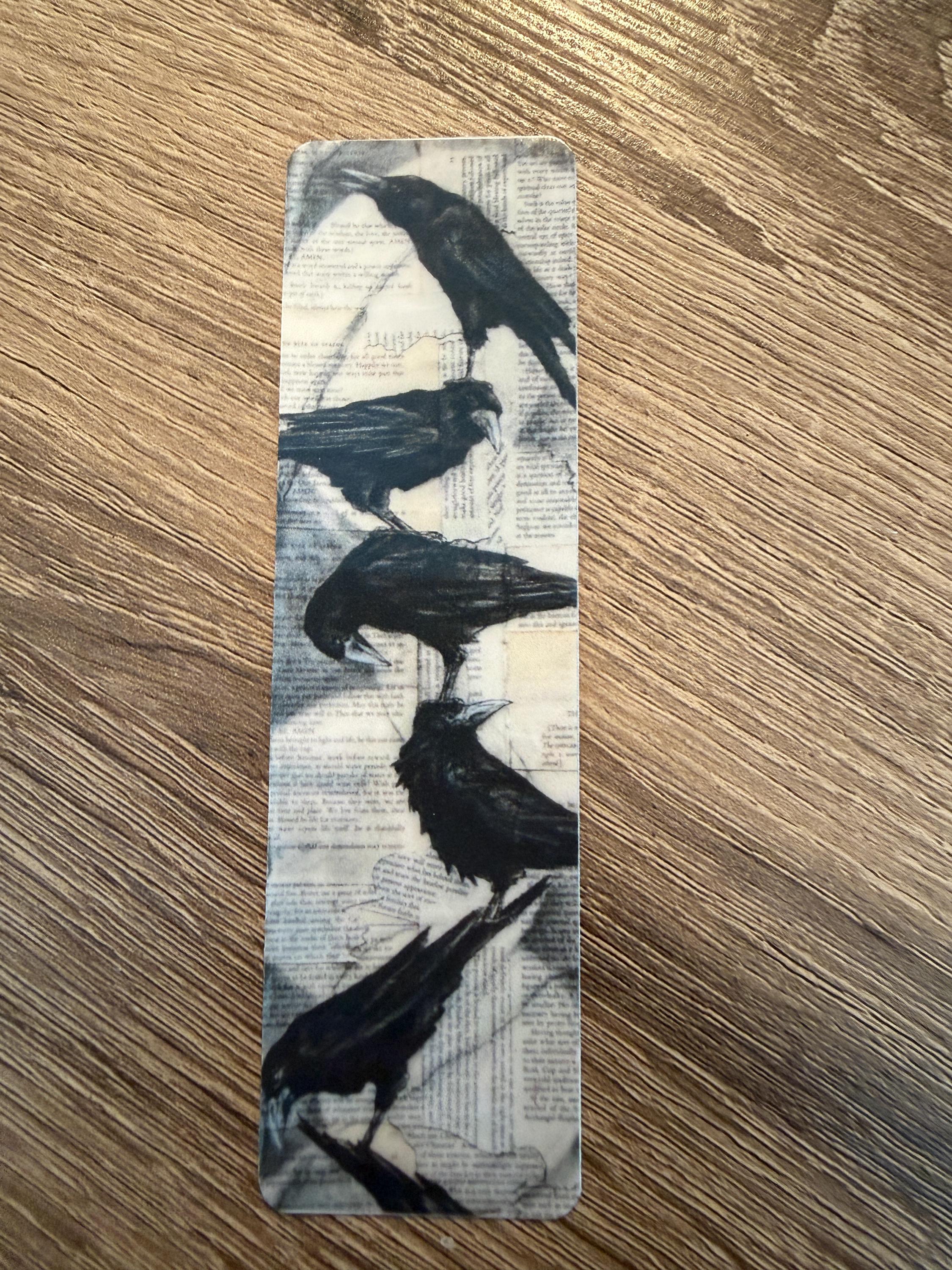 Crow Themed Bookmarks -2x7 - Etsy