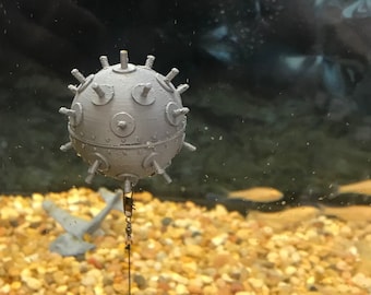 Floating Sea Mine Fish Tank Decor