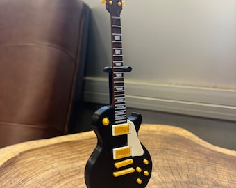 Classic 60's Black Electric Guitar Pen with Stand - Rock and Roll