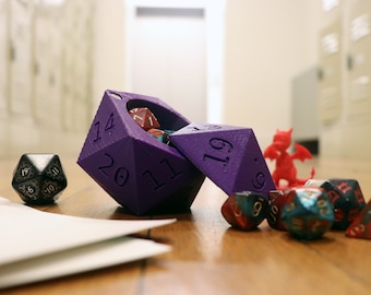 Die of Holding: D20 Dice Box Storage Box