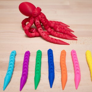 Octopus 3D Printed Bendable Toy image 3