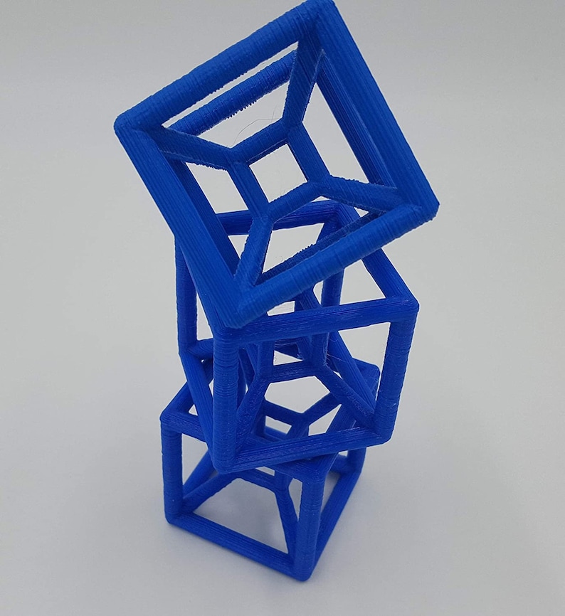 Hypercube Tesseract 3D Printed 4D Shape Math Gift and Learning | Etsy
