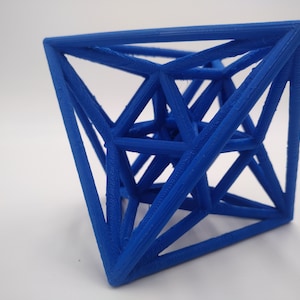 Forma 3D impressa em 3D de 24 células Hyperdiamond - Preto