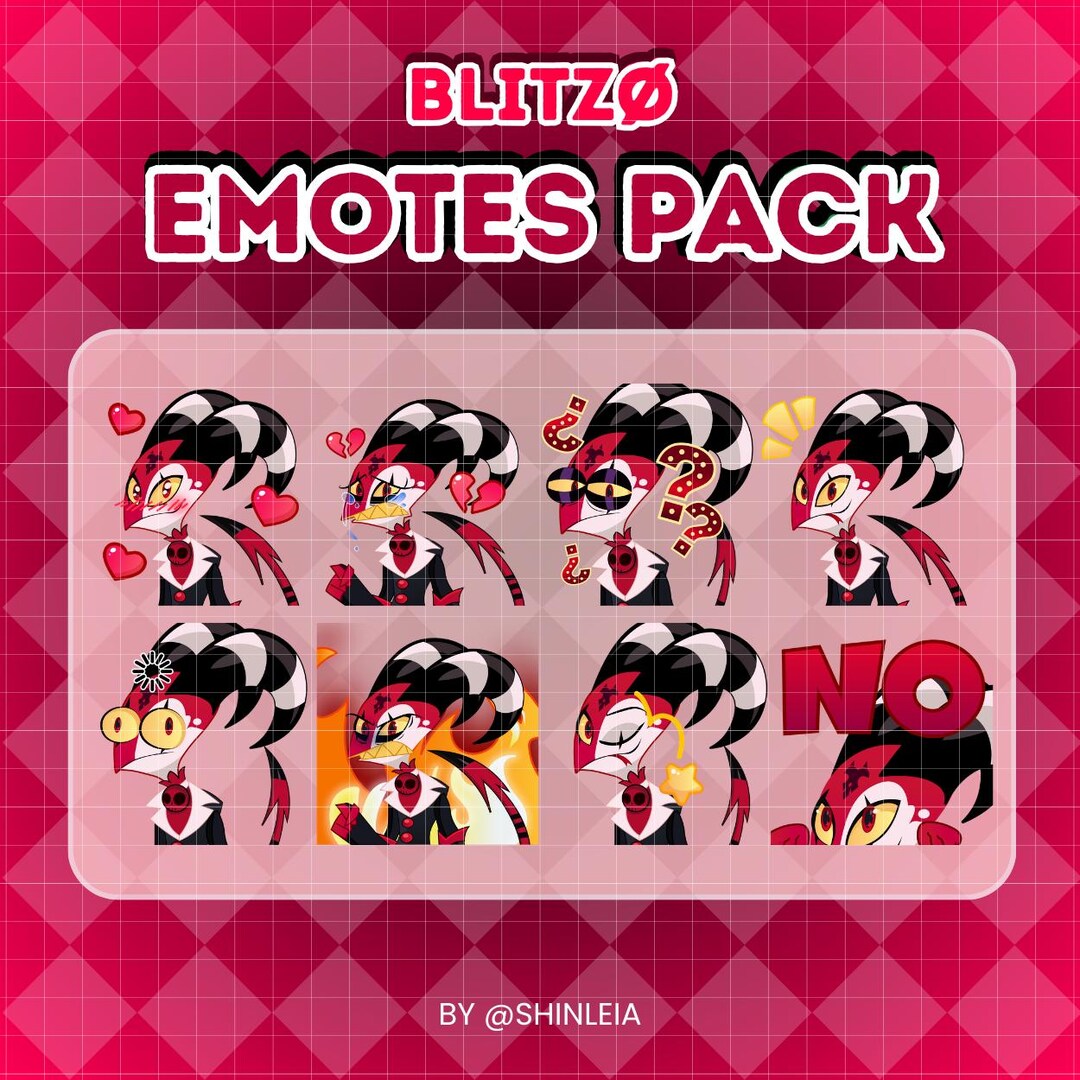 Emotes Bossman Blitzø Emotes Pack – Huelluva Boss, Hand-drawn PNG for Twitch & Discord ...