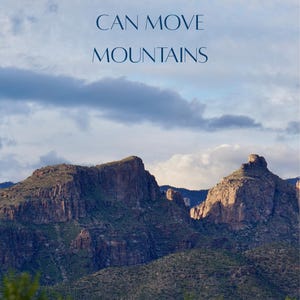 Faith Can Move Mountains Printable Wall Art | Christian Decor | Scripture Quote | 5x7 | Instant Download