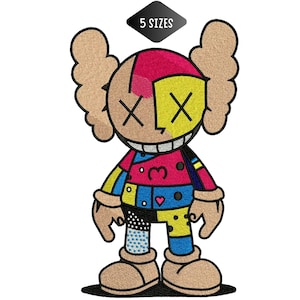 Pop Art Street Character Embroidery Design, Designer Toy Streetwear Machine Pattern, Edgy Street Culture Collectible File, Instant Download.