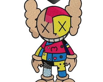 Pop Art Street Character Embroidery Design, Designer Toy Streetwear Machine Pattern, Edgy Street Culture Collectible File, Instant Download.