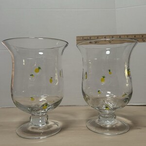 Anthropologie Penelope Hand Blown Glass Pineapple Icon Vase Hurricane Set Of 2 image 3