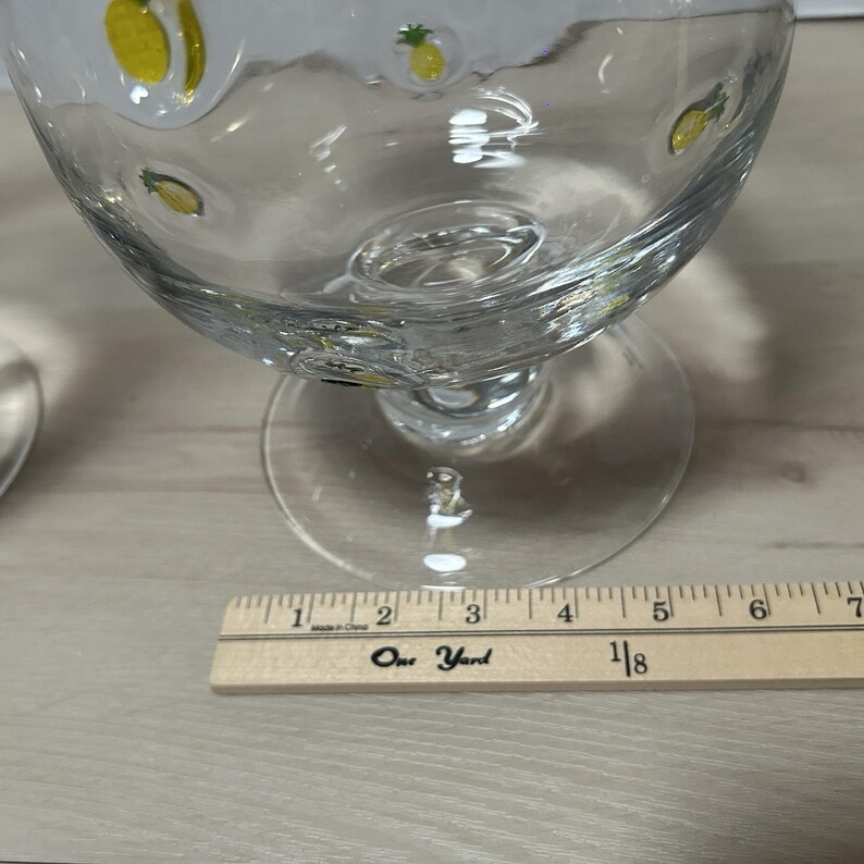 Anthropologie Penelope Hand Blown Glass Pineapple Icon Vase Hurricane Set Of 2 image 4