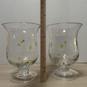 Anthropologie Penelope Hand Blown Glass Pineapple Icon Vase Hurricane Set Of 2 image 2
