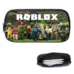 Estuche para lápices de Roblox – Estuche para lápices estilo cubo pixelado – Organizador de útiles escolares para niños con temática de videojuegos Verde