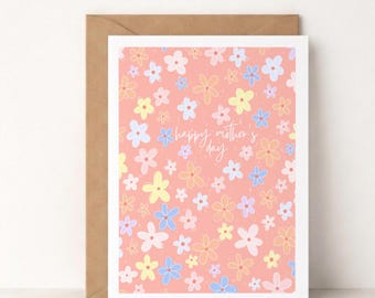 Happy Mother's Day Day| Hand Drawn Mother's Day Greeting Card | Card For Mom Sister Daughter