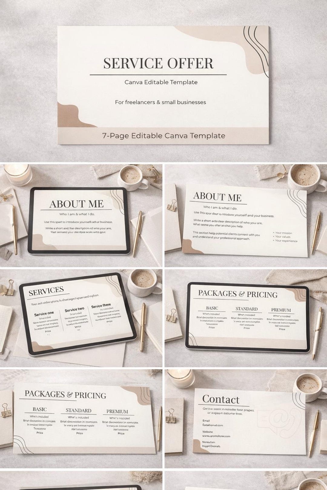 Service Offer Example Service Offer Canva Template | Minimal Business Proposal PDF | Editable ...
