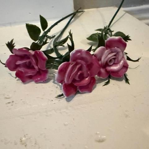 薔薇一輪 BONE CHINA Bone China Flower - Etsy