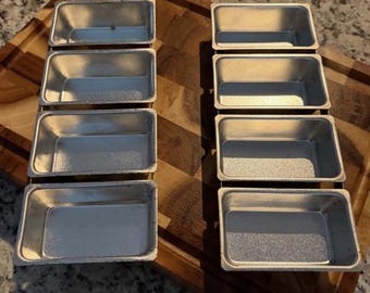 Vintage Wear-Ever Aluminium-Set mit vier miteinander verbundenen Mini-Loaf-Pfannen - wird separat verkauft