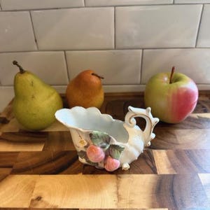 Vintage Hand-Painted Porcelain Fruit Creamer - Made in Japan