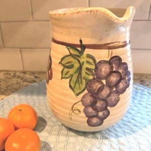 Vintage Boulevard Hand Painted Grape Pitcher