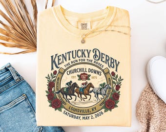 Run For The Roses T-Shirt, Kentucky Derby 2026 Apparel, Vintage Horse Racing Shirt,  Equestrian Tee, Louisville Baby Tee