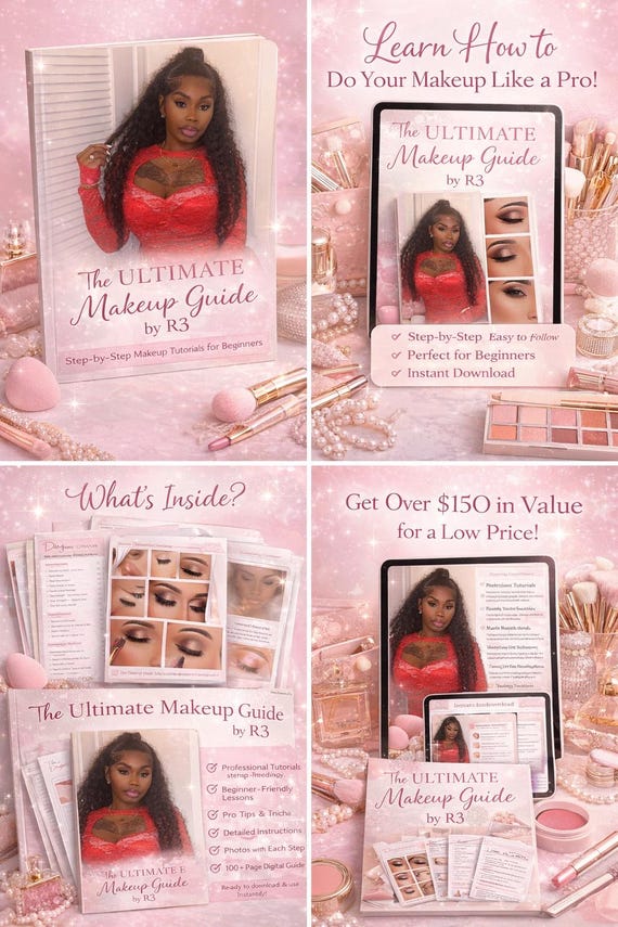 Beginner's Friendly Soft Glam Makeup Guide • Step-by-Step Tutorial Digital Download