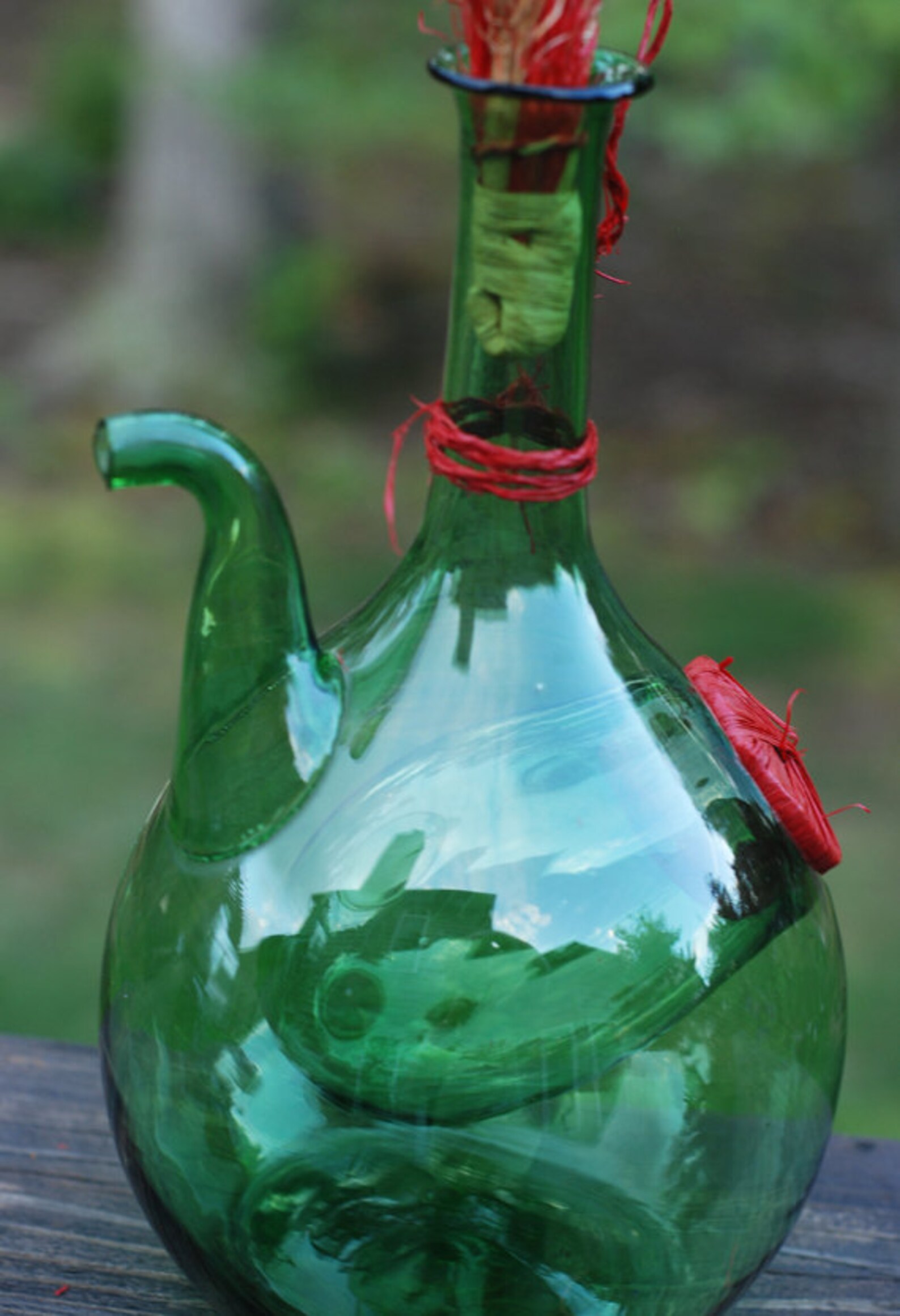 Vintage Princess House Hand Blown Green Italian Wine Chiller Etsy