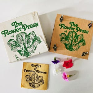 Ensemble complet d'artisanat naturel en bois pour presse-fleurs vintage, cadeau pour amoureux de la nature