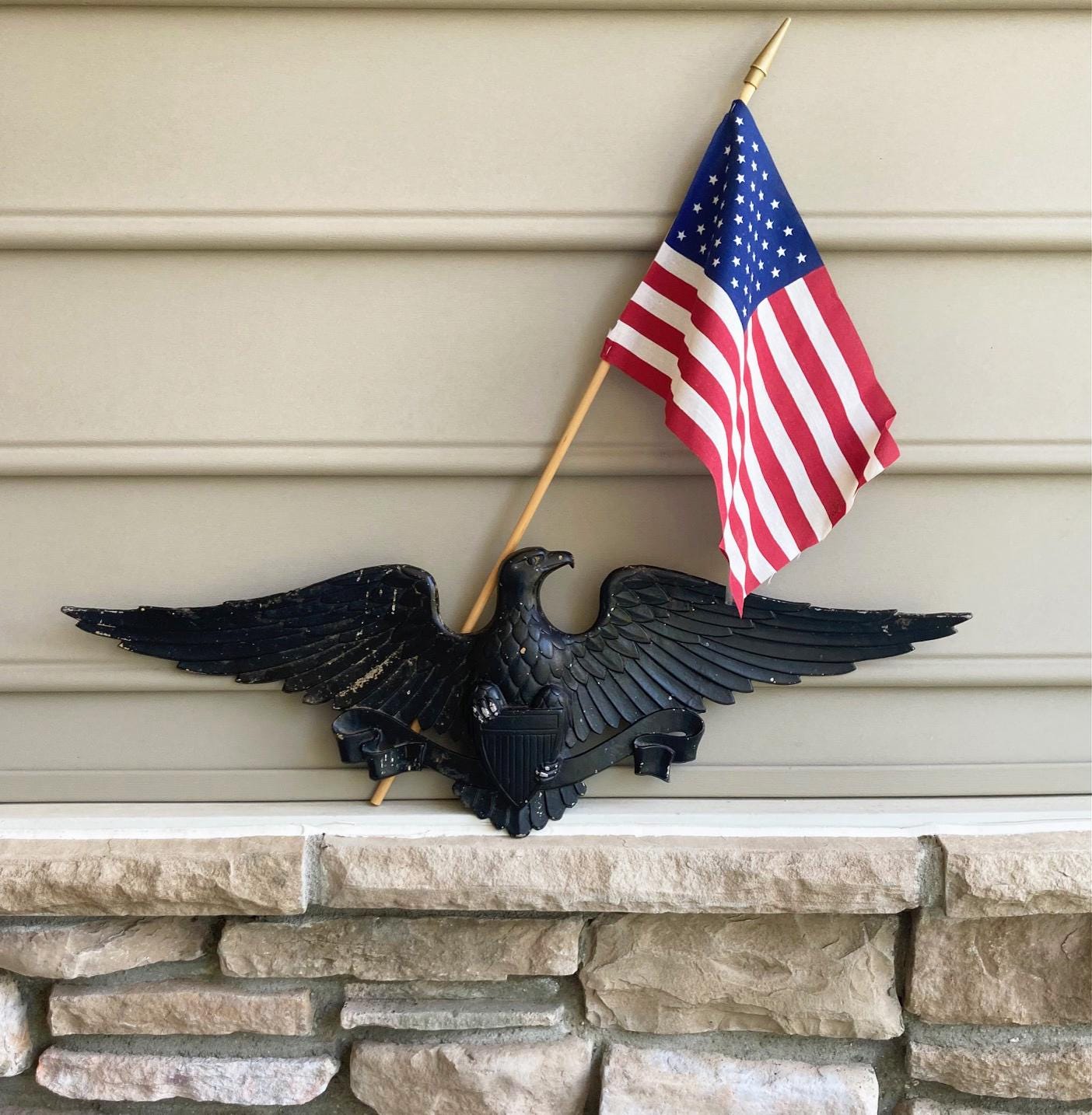 Vintage Metal Eagle Wall Hanging - Etsy