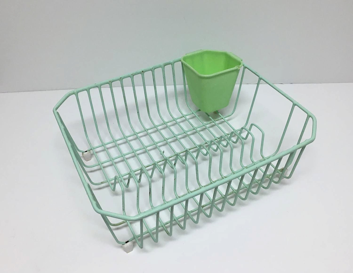 Mint green dish rack sales