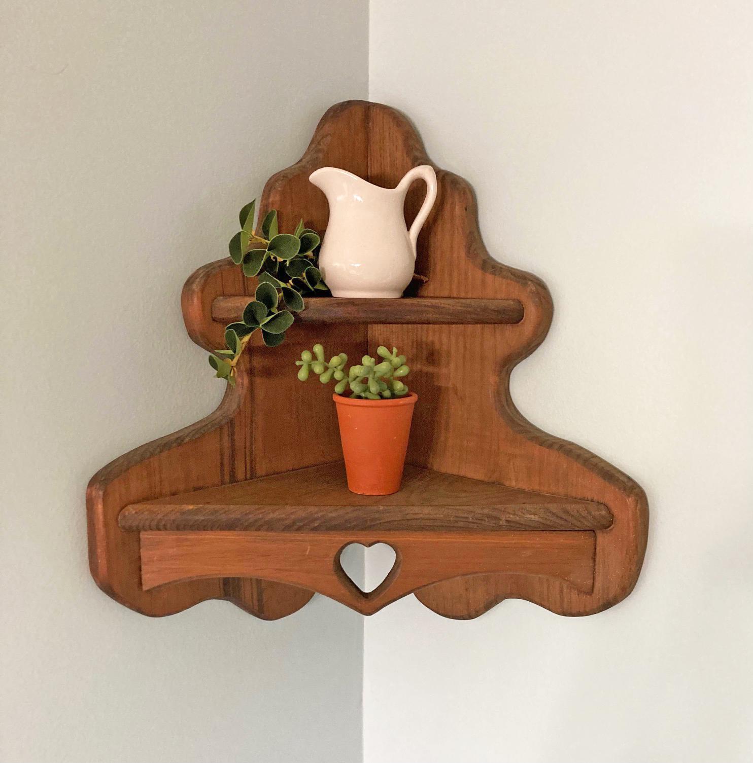 Heart Cut Out Corner Shelf - Etsy