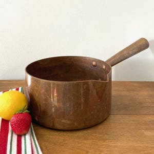 Vintage Copper Candy Pot:  William Sonoma Large Heavy Duty French Cook Pot - Sauce Pan