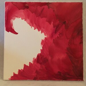 Watercolor Abstract In Red image 1