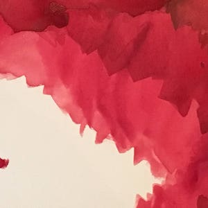 Watercolor Abstract In Red image 4