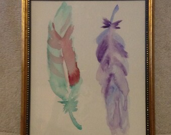 Feathers Watercolor Painting