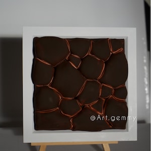 Venas fundidas Núcleo de la Tierra Arte único de arcilla Arte texturizado contemporáneo moderno