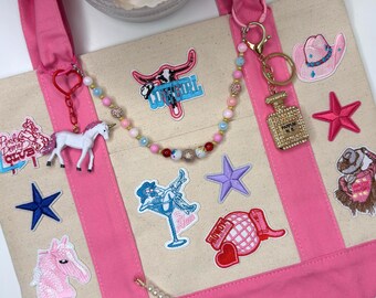 Pink Cowgirl Tote Bag | Nashville Bachelorette, Girls Trip, Country Music Concerts | Western Charm Bag