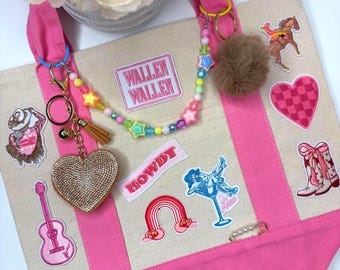 Country Concert Tote | Pink Cowgirl Western Glam Bag | Morgan Wallen