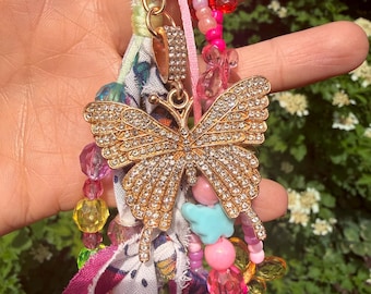 Statement Butterfly Garden Bag Charm | Coquette Accessory