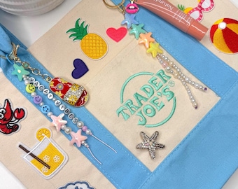 BEACH BABE Custom Tote – Viral Trader Joe’s Tote, Summer Statement Bag, One-of-a-Kind Teen Girl Gift, Spring Break Essential