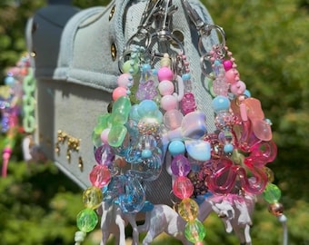 Sparkly Unicorn Bag Charm | Whimsical Purse, Backpack Accessory